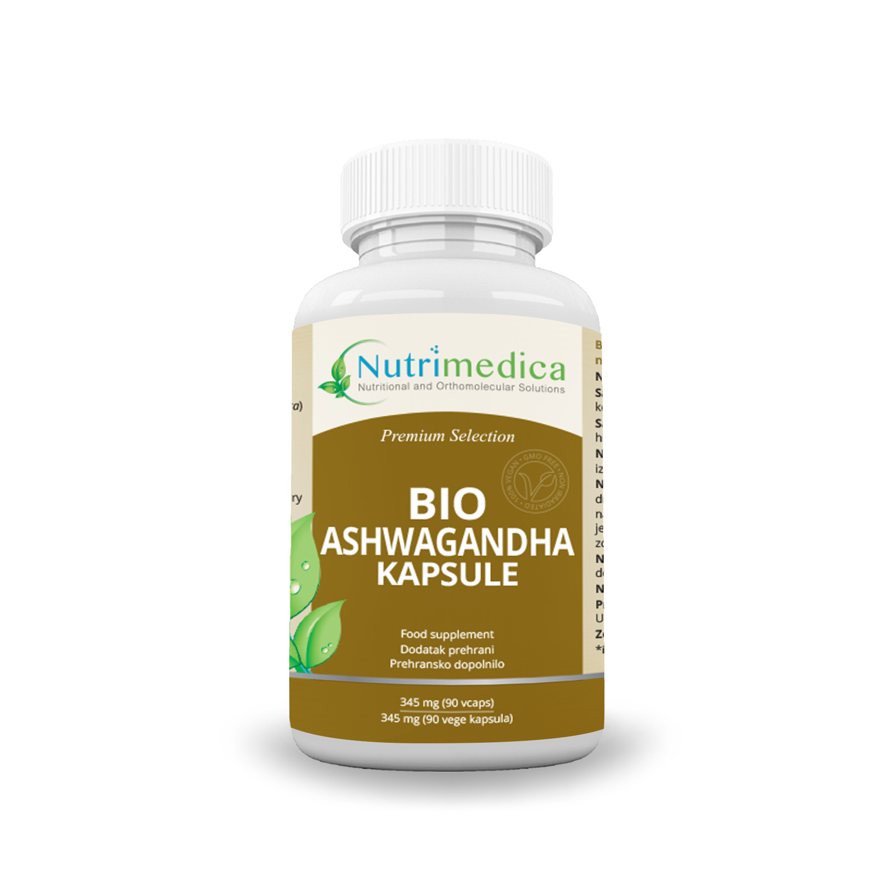 bio ashwagandha kapsule 345mg 90 kapsula Ashwagandha kapsule BIO 345 mg x 90 vege kapsula, Nutrimedica