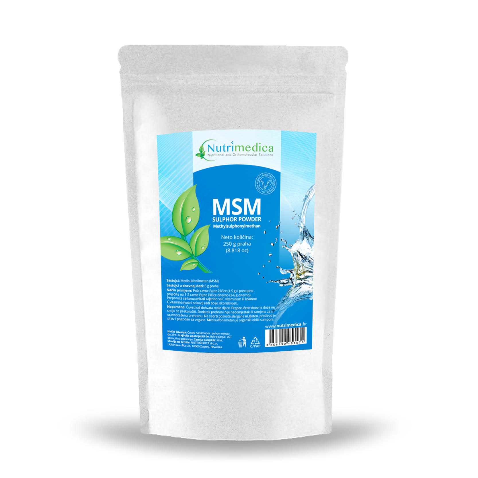 MSM 250 g MSM prah 250 g, Nutrimedica